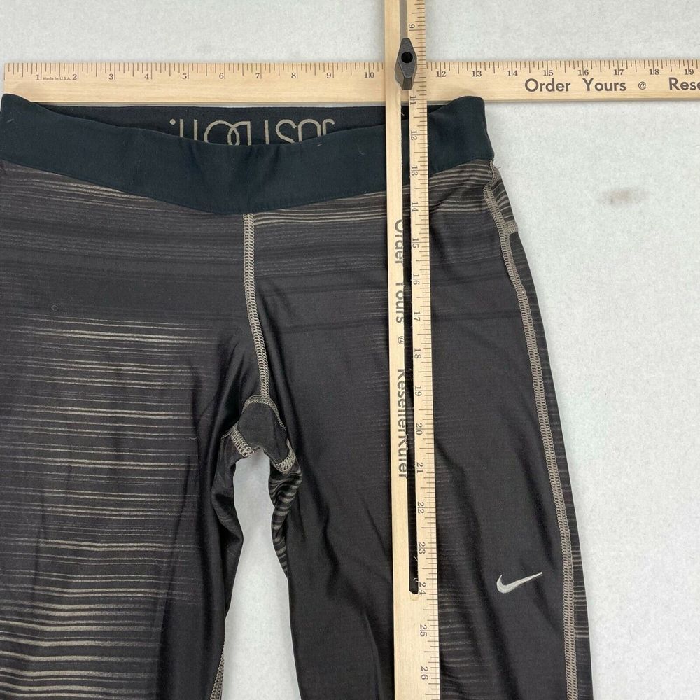 Nike Dri Fit Leggings Womens S Gray Drawstring Elastic Waist Cropped Yoga Pants - Picture 6 of 8